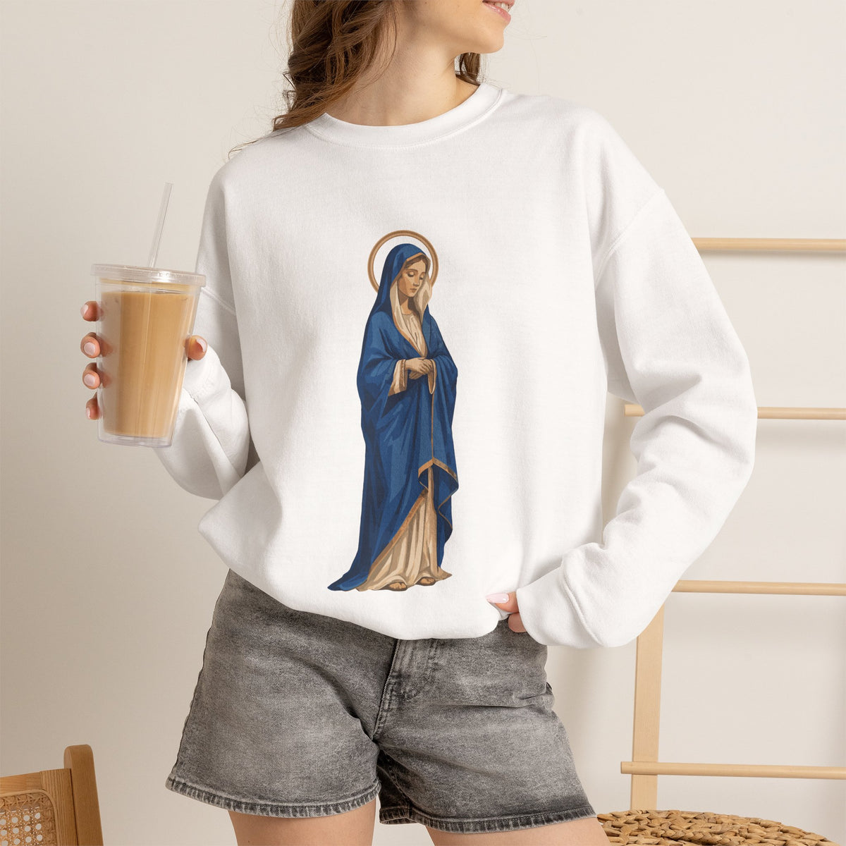 Regina in Caelum Crewneck Sweatshirt | Queen of Heaven