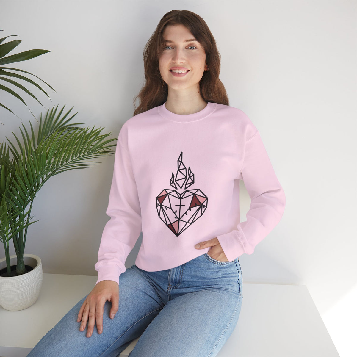 Cor Jesu Crewneck Sweatshirt | Sacred Heart of Jesus
