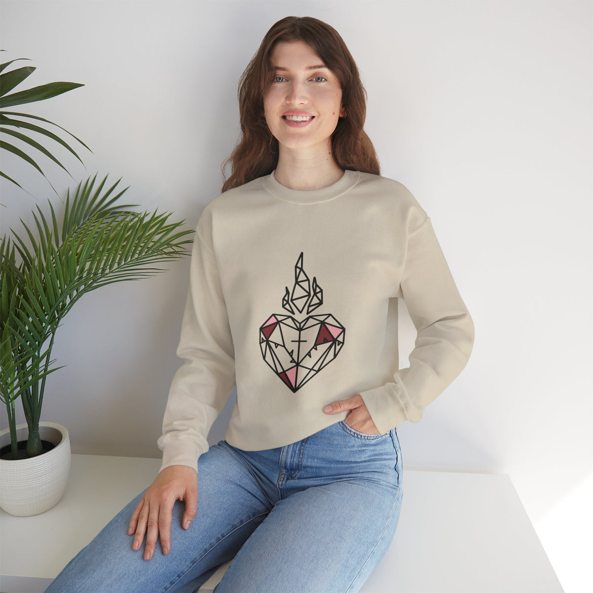 Cor Jesu Crewneck Sweatshirt | Sacred Heart of Jesus