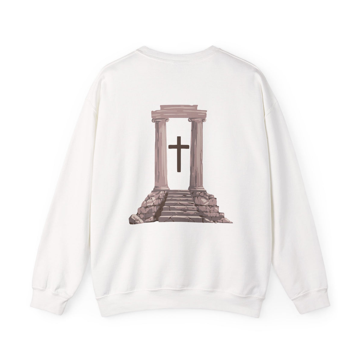 Temple Cross Crewneck Sweatshirt | Sacred Architecture