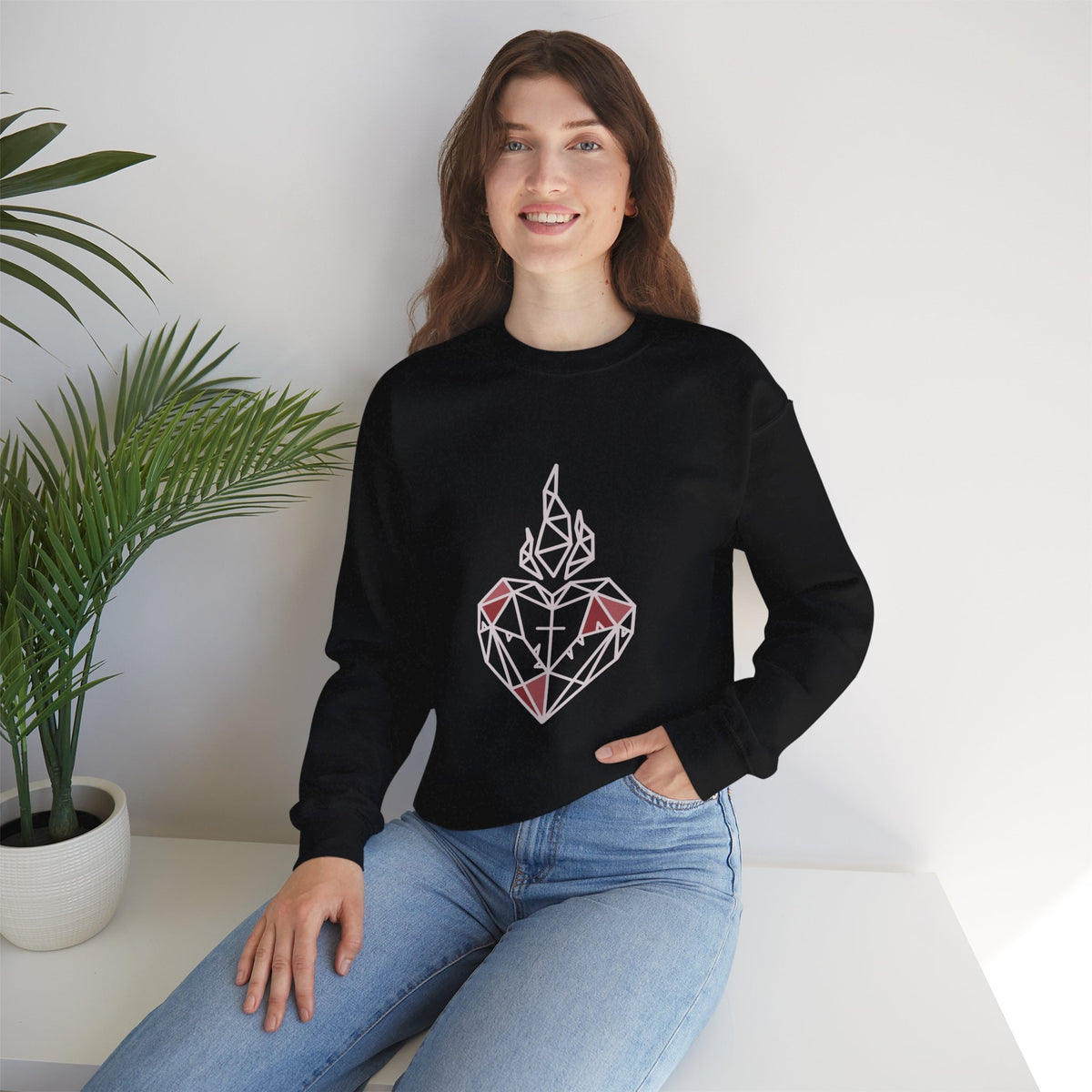 Cor Jesu Crewneck Sweatshirt | Sacred Heart of Jesus