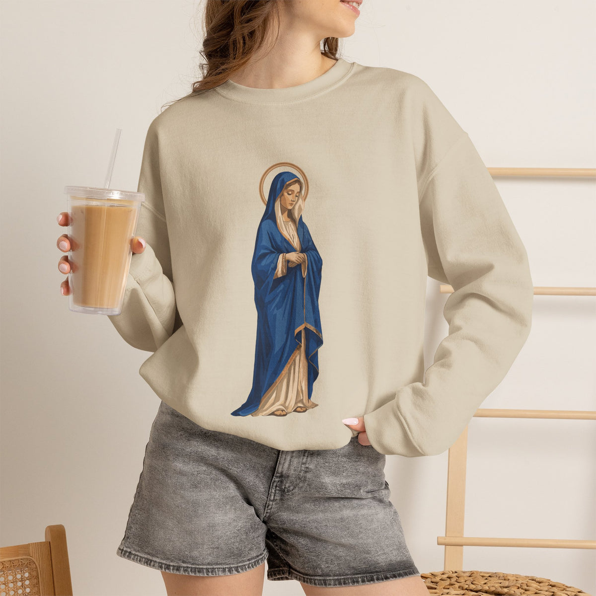 Regina in Caelum Crewneck Sweatshirt | Queen of Heaven