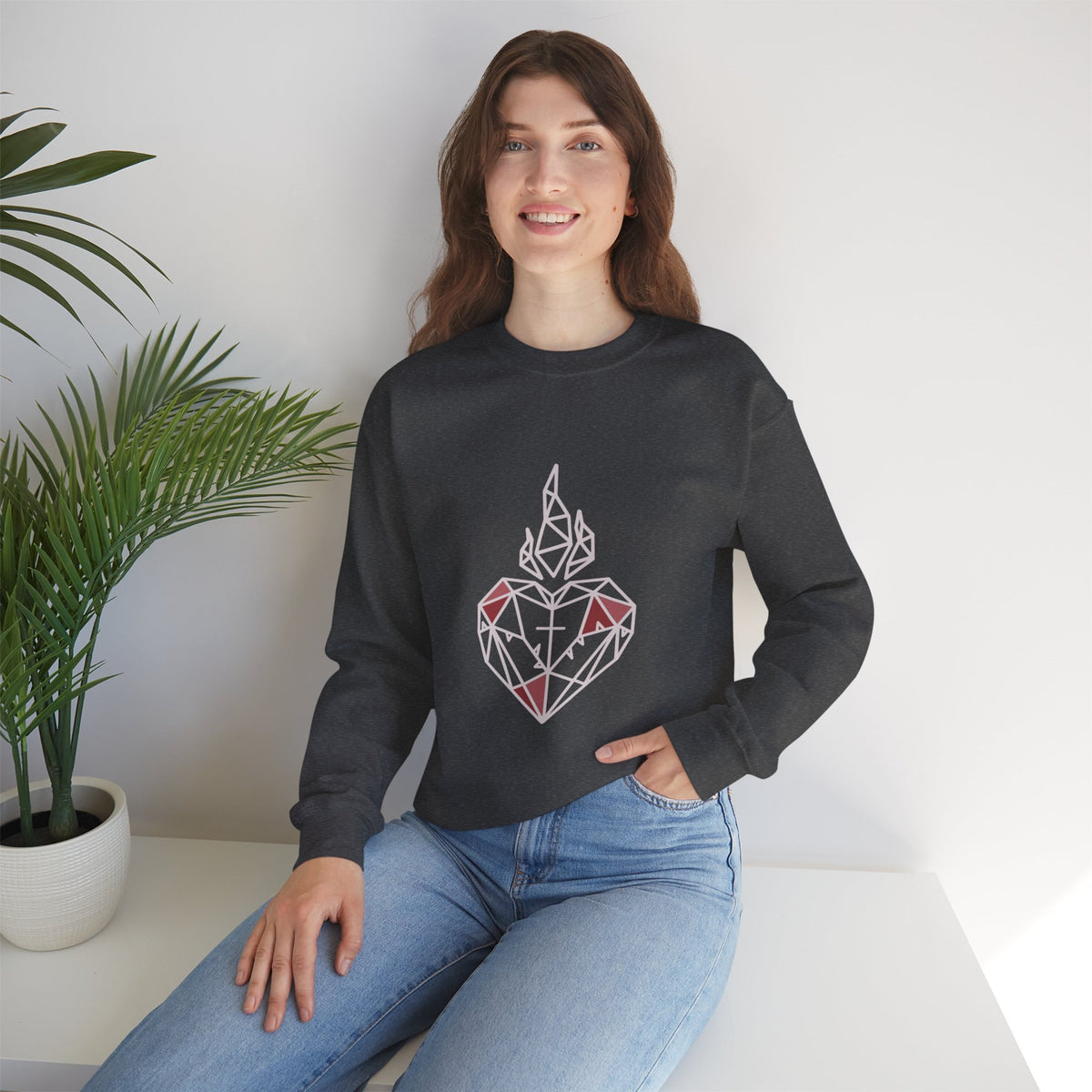 Cor Jesu Crewneck Sweatshirt | Sacred Heart of Jesus