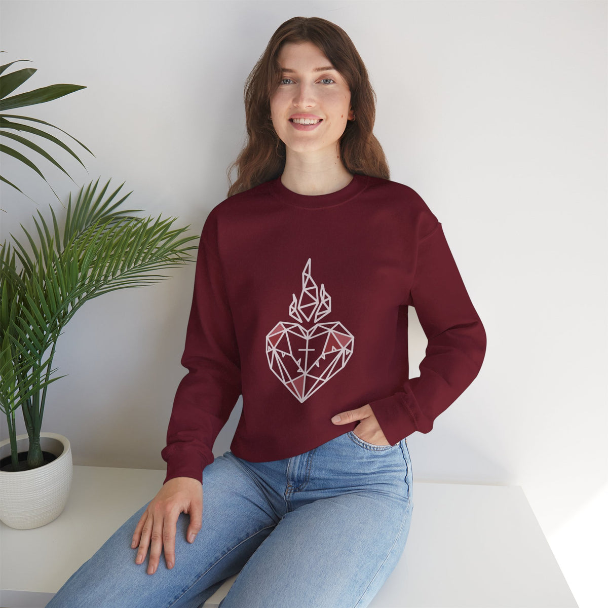 Cor Jesu Crewneck Sweatshirt | Sacred Heart of Jesus