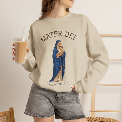 Mater Dei Crewneck Sweatshirt | Mary and the Christ Child