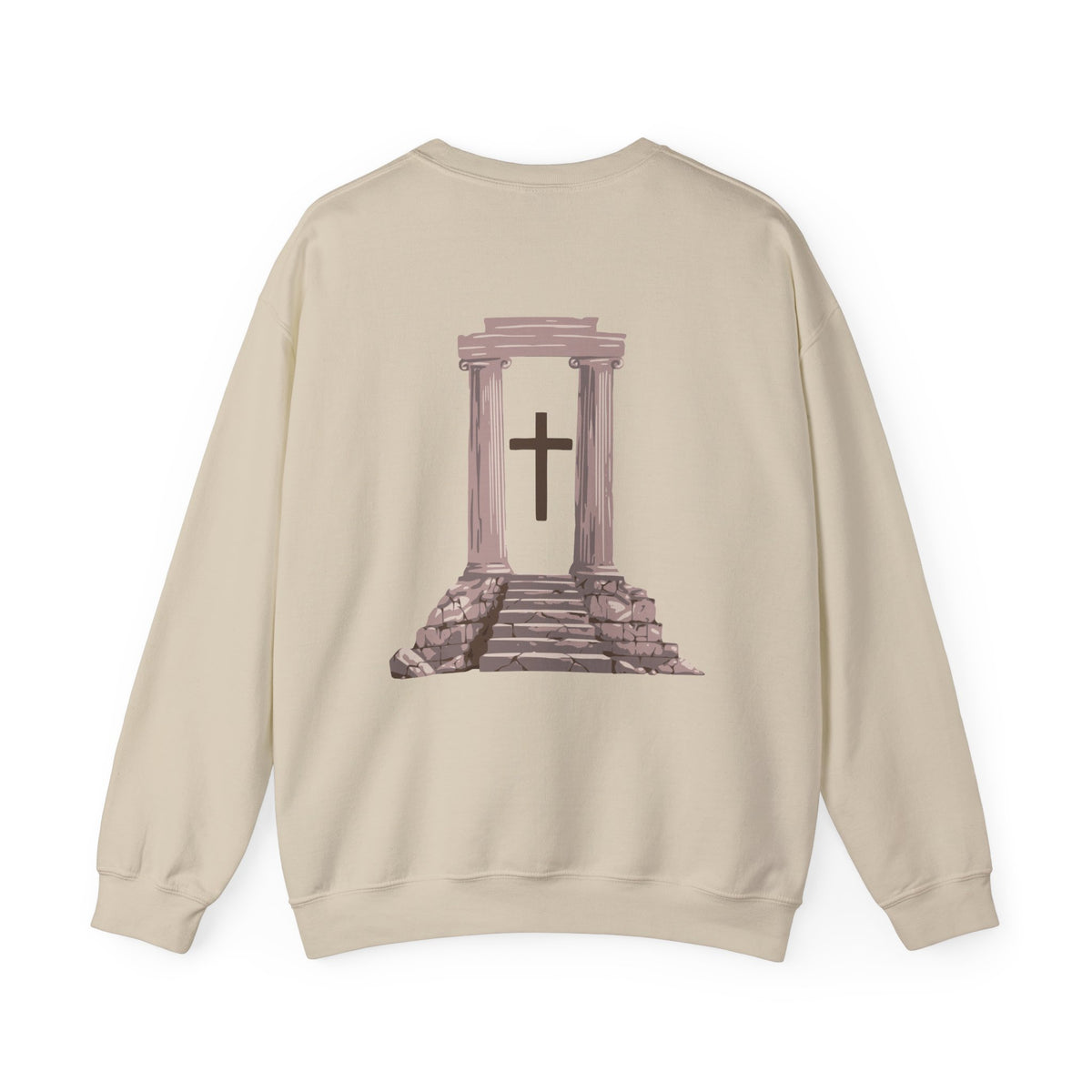 Temple Cross Crewneck Sweatshirt | Sacred Architecture