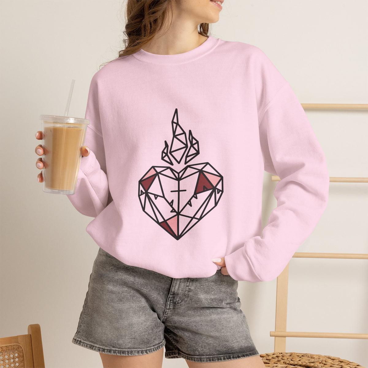 Cor Jesu Crewneck Sweatshirt | Sacred Heart of Jesus