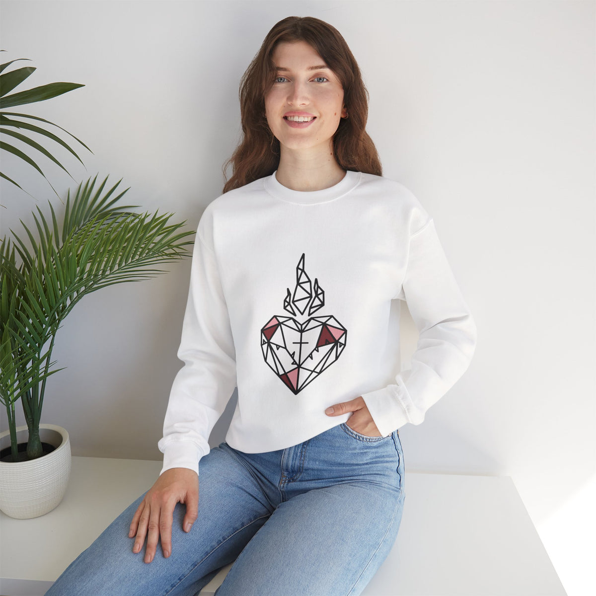Cor Jesu Crewneck Sweatshirt | Sacred Heart of Jesus