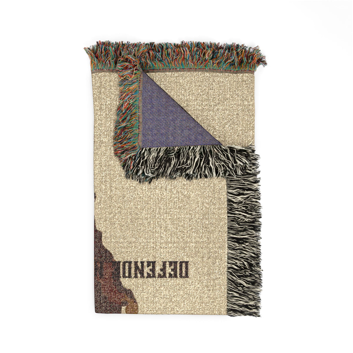 St. Michael the Archangel Woven Blanket | Catholic Throw with Gothic Rose Window