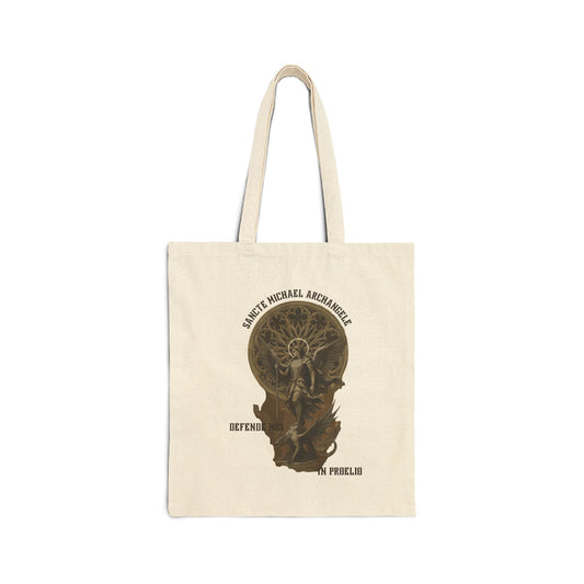 St. Michael the Archangel Tote Bag | Defende Nos Catholic Canvas Bag