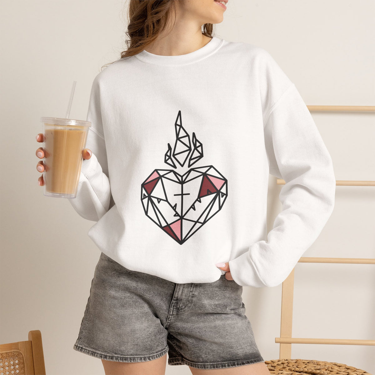 Cor Jesu Crewneck Sweatshirt | Sacred Heart of Jesus