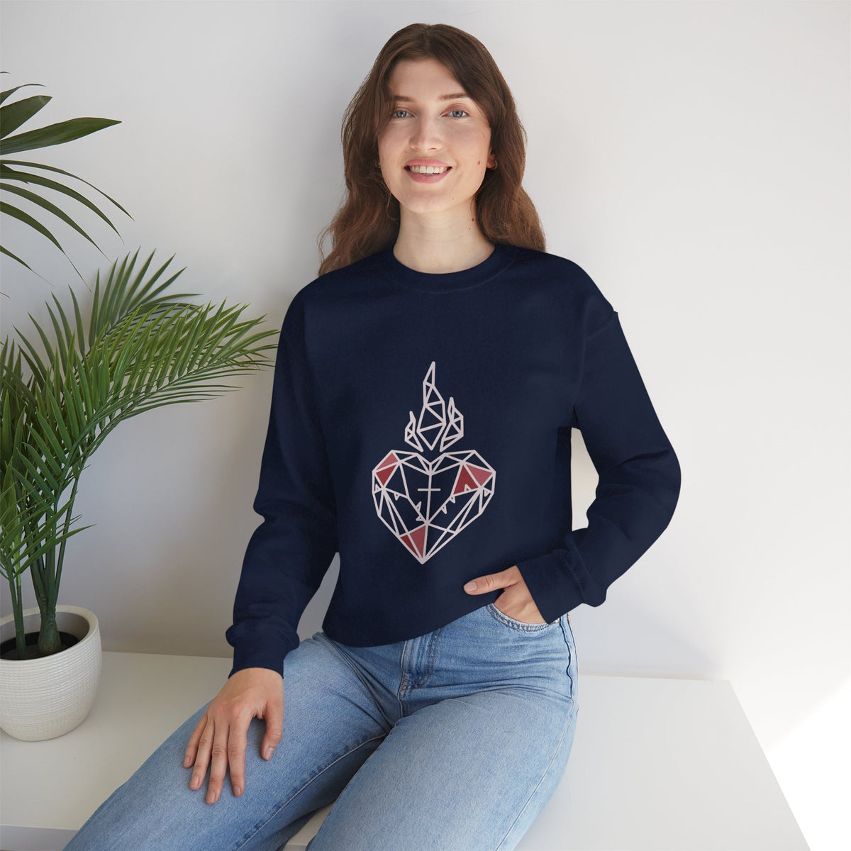 Cor Jesu Crewneck Sweatshirt | Sacred Heart of Jesus