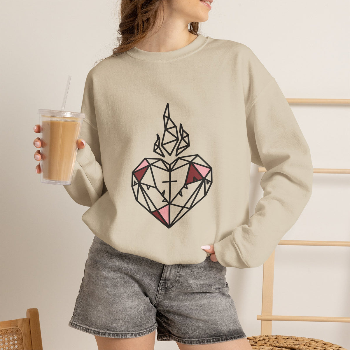 Cor Jesu Crewneck Sweatshirt | Sacred Heart of Jesus